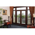 Double Tempered Glass Thermal Break Wood and Aluminium Casement Door